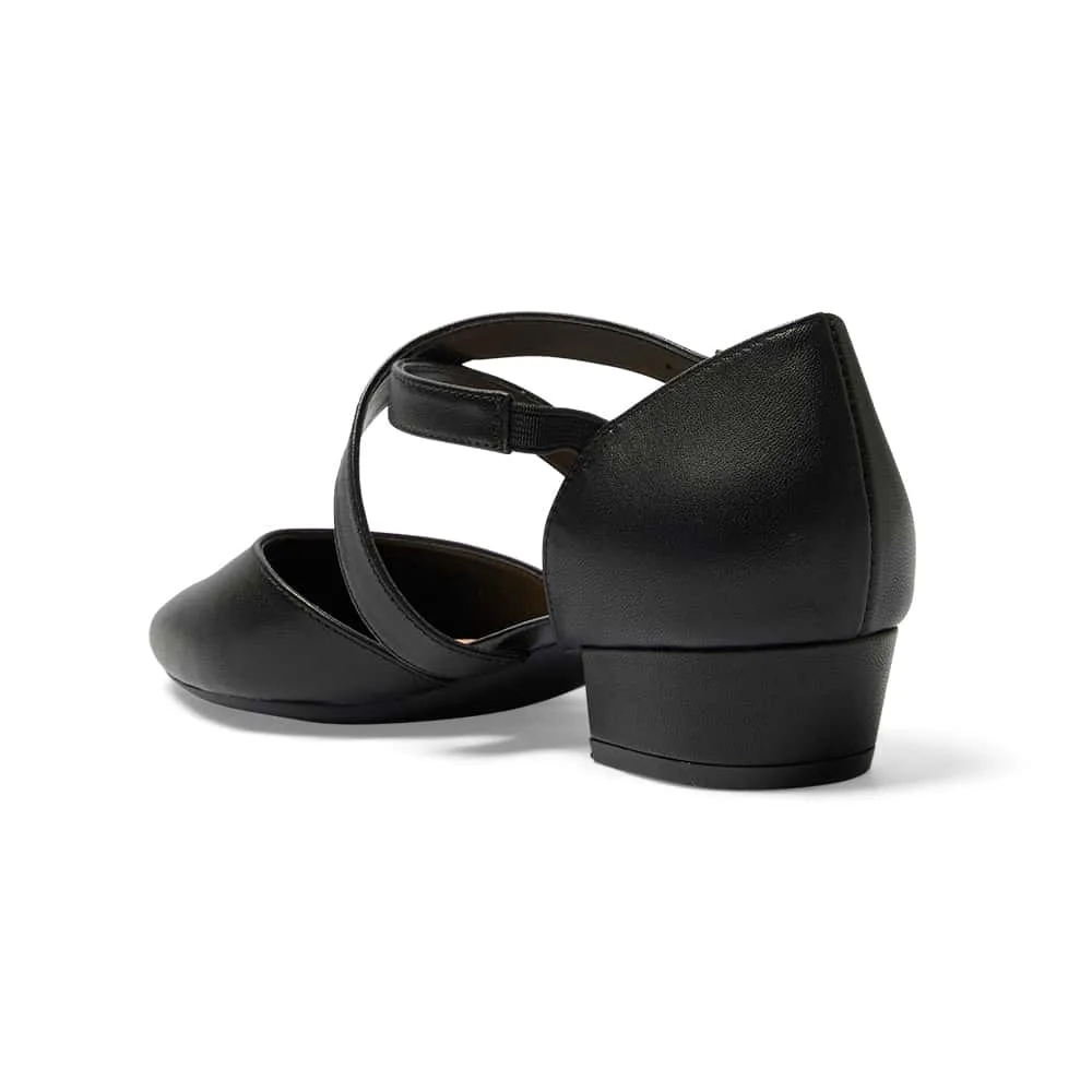 Renee Heel in Black Leather