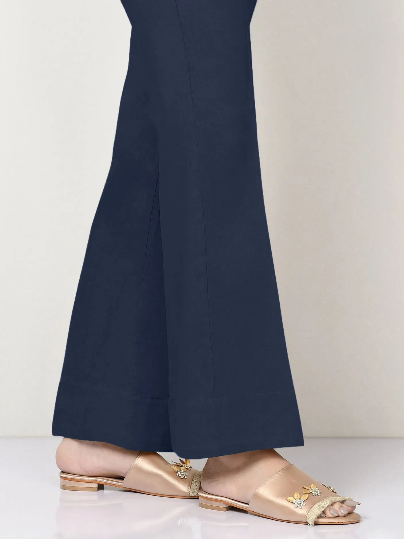 Satin Pants - Navy Blue