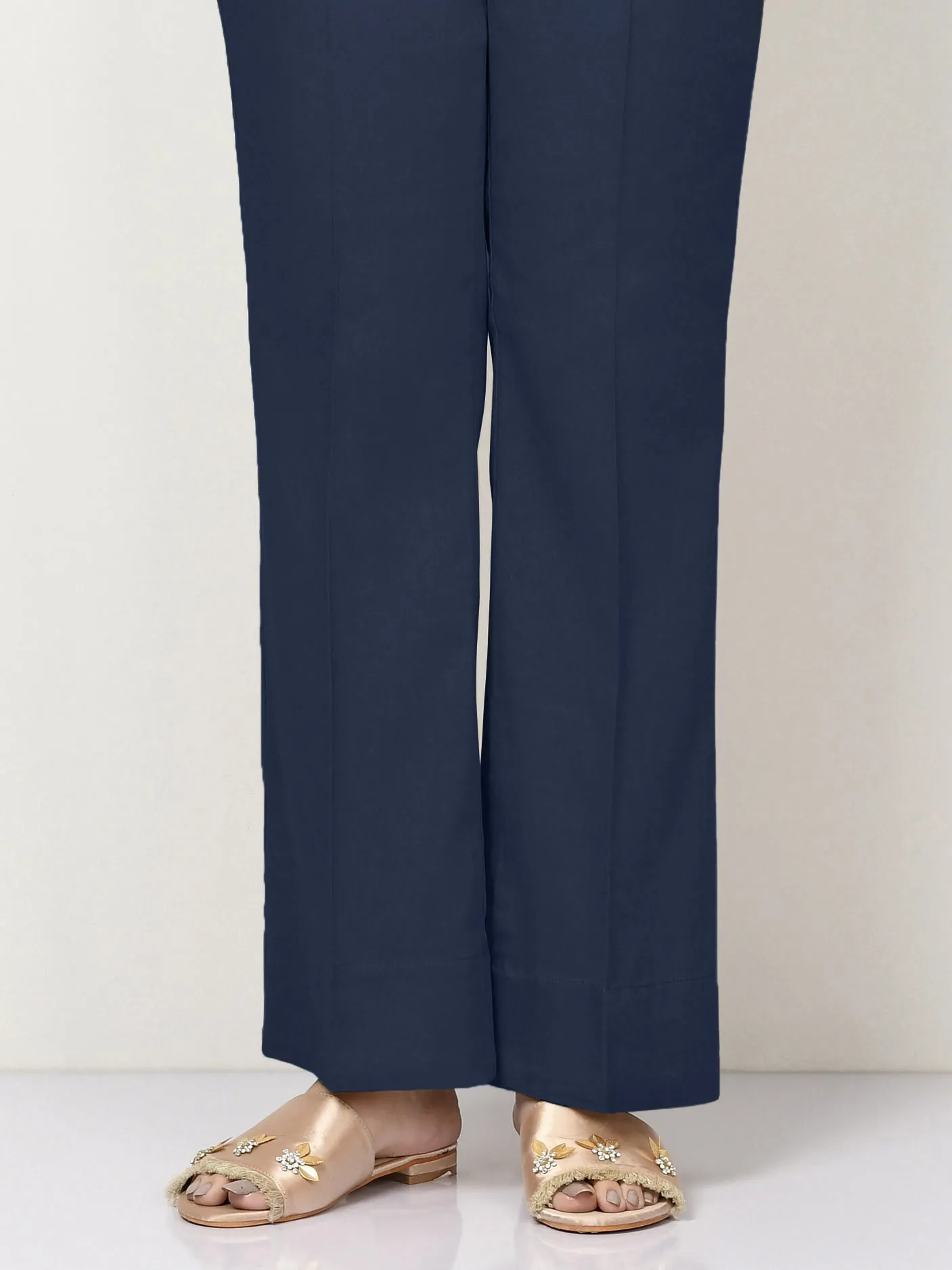 Satin Pants - Navy Blue