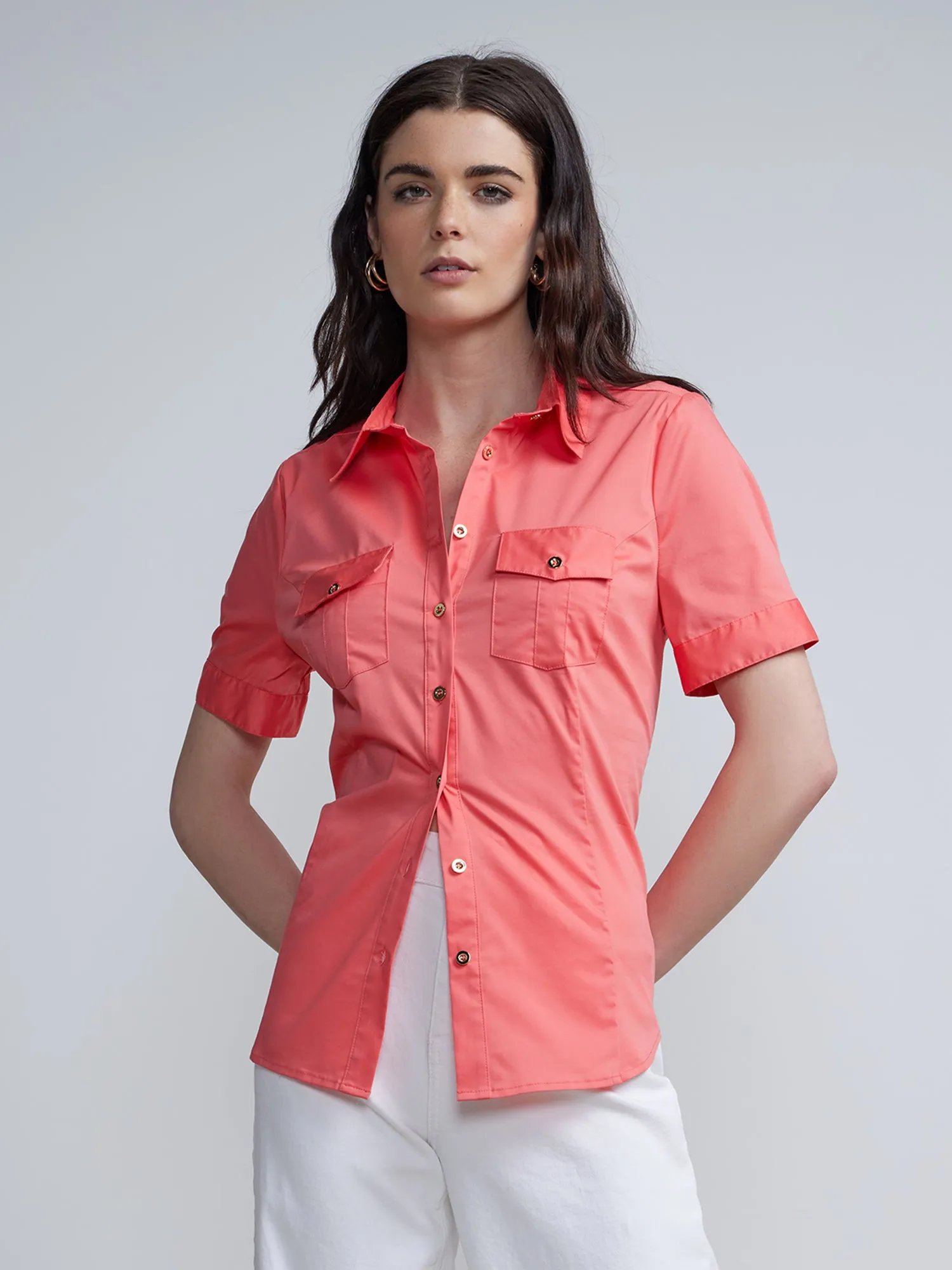 Tall Short Sleeve Two Pocket Shirt -  NY&C Madison Shirt®