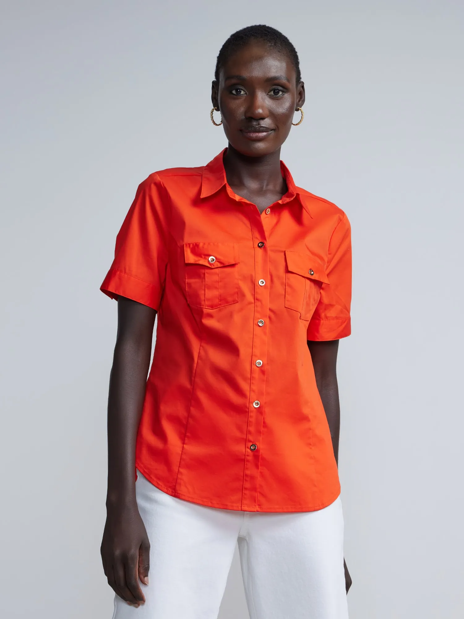 Tall Short Sleeve Two Pocket Shirt -  NY&C Madison Shirt®