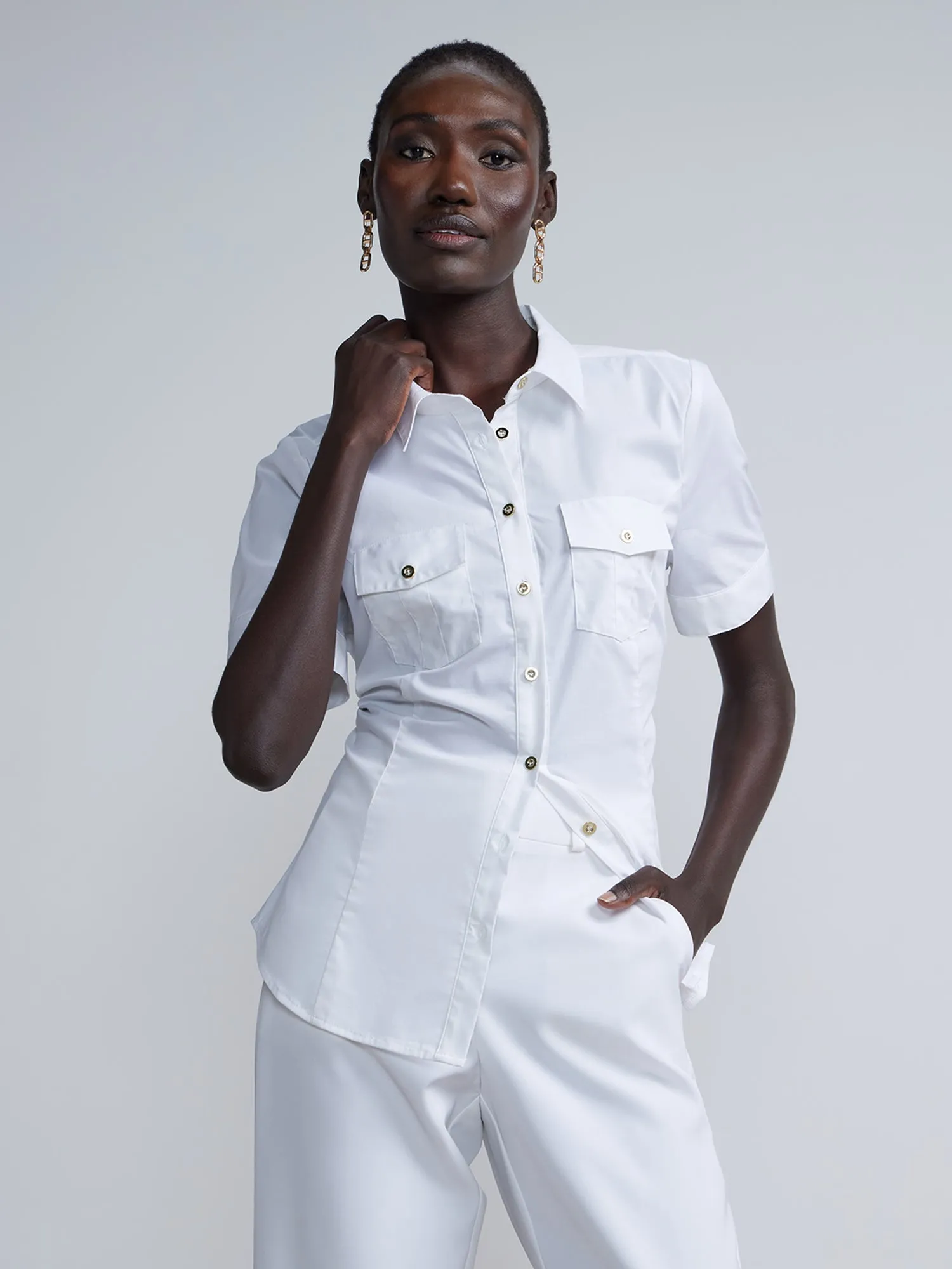 Tall Short Sleeve Two Pocket Shirt -  NY&C Madison Shirt®