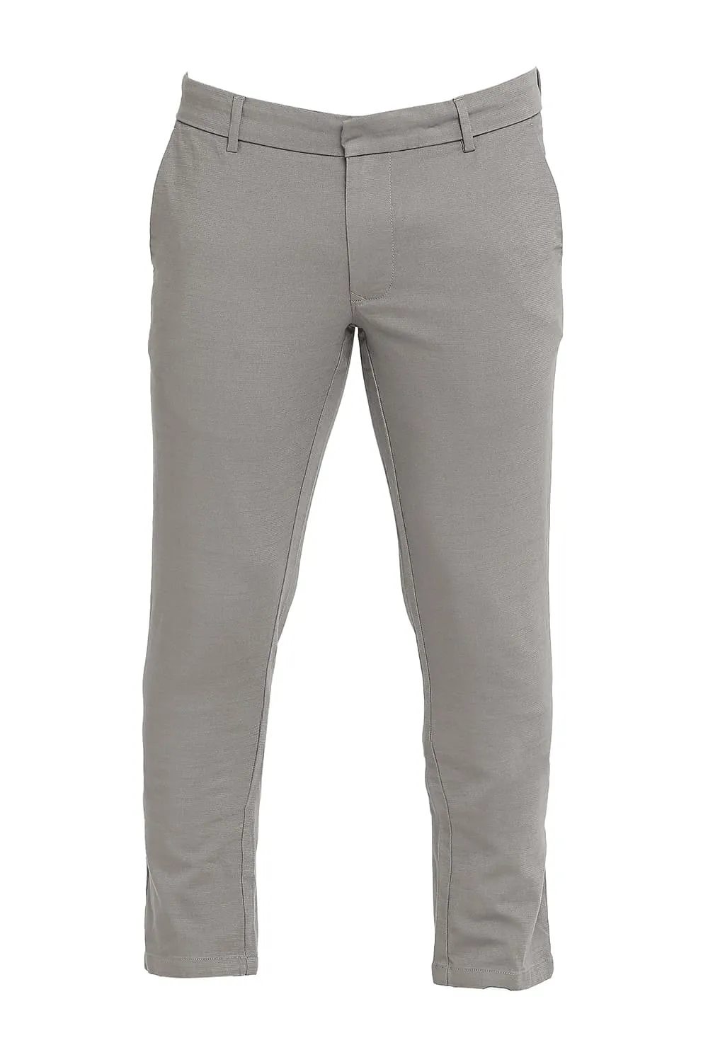 Tapered Fit Cotton Viscose Stretch Dobby Trousers