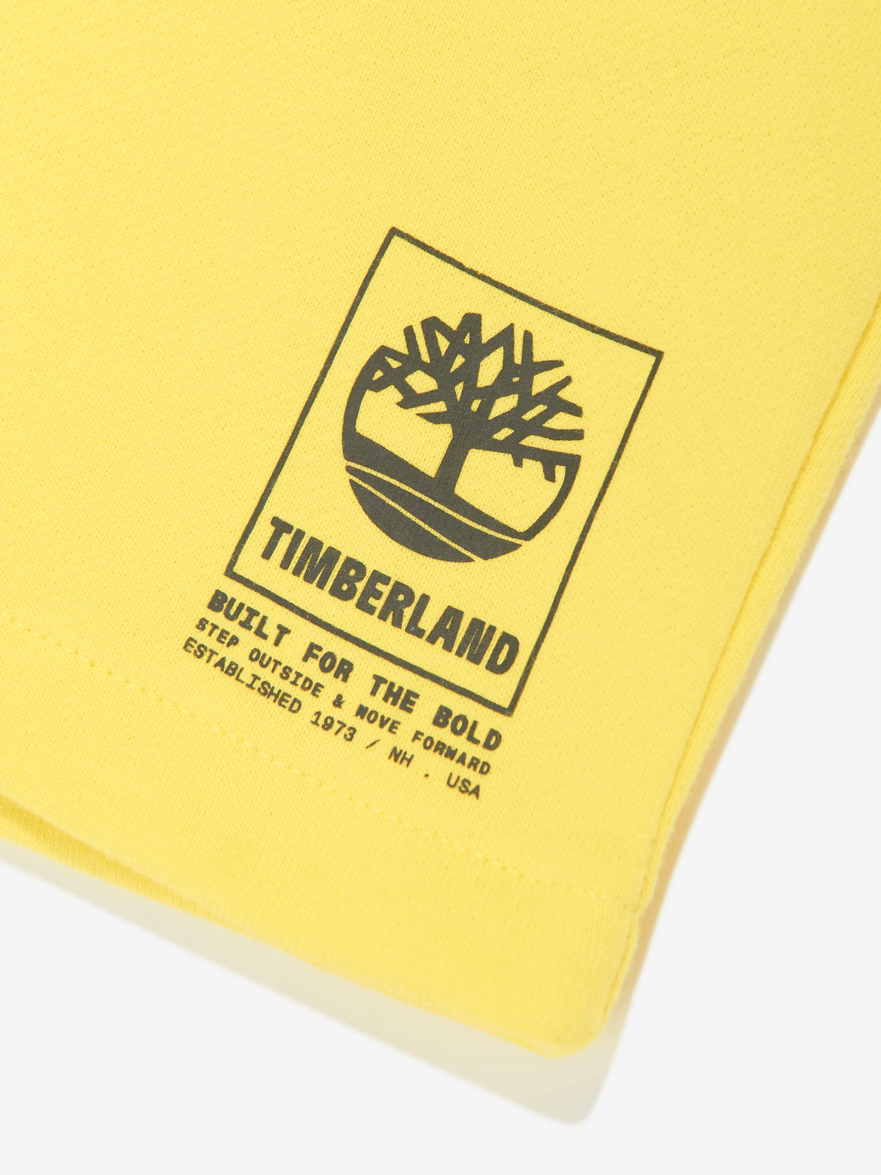 Timberland Boys Logo Bermuda Shorts in Yellow