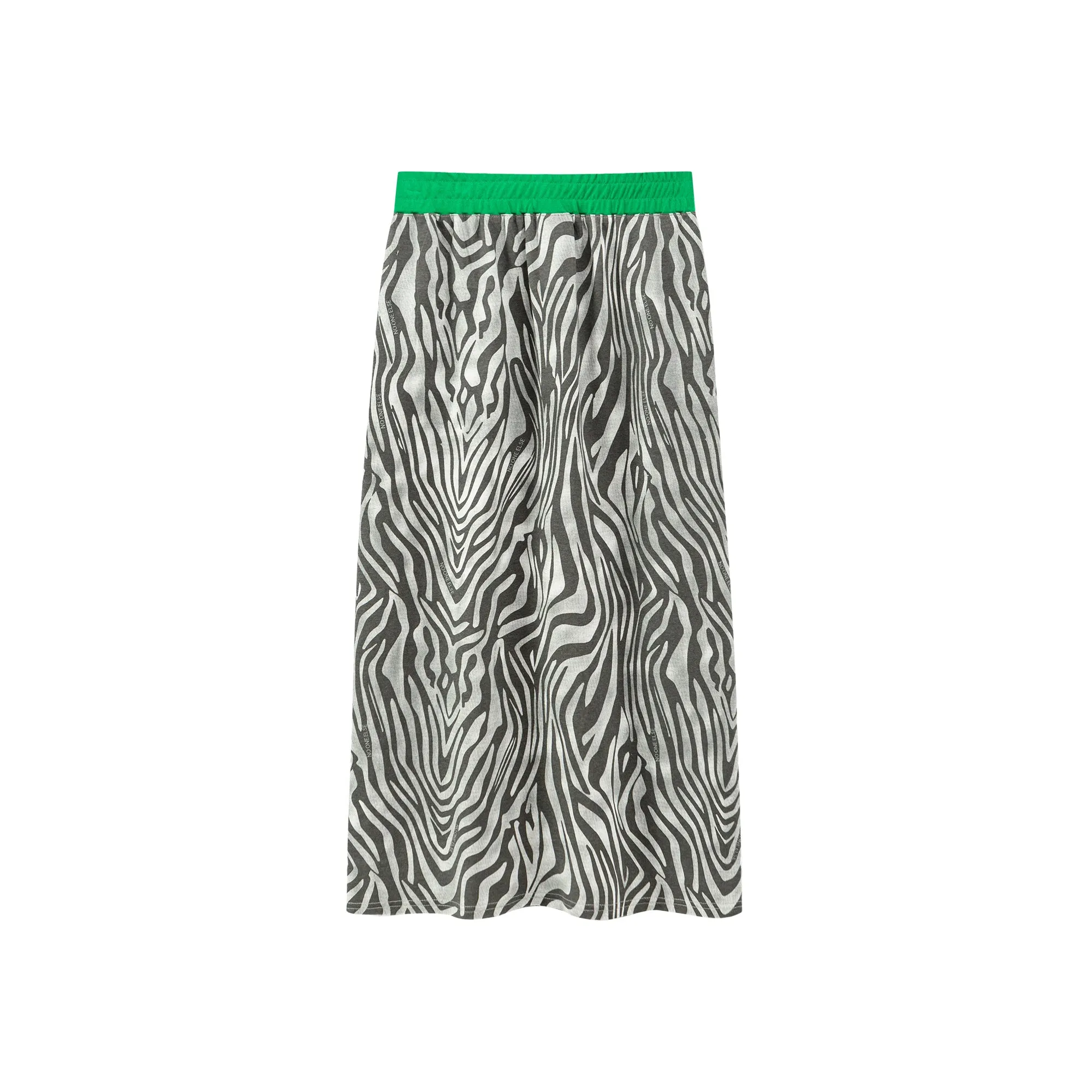 Zebra Side Slit Midi Skirt